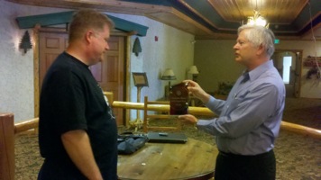 Arne presents the 2012 Director's Award to Chris Watson